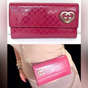 Gucci Pink Leather Crossbody Bag